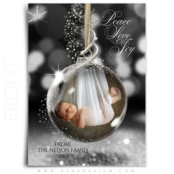 Star Dust Glass Ornament 5x7 Card Front web display