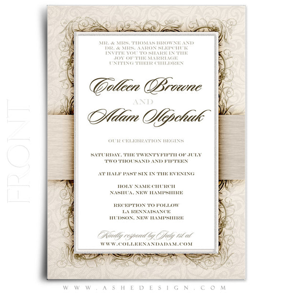 I Do Wedding Invitation Template front
