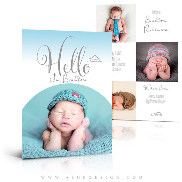 Birth Announcement | Brandon 3D