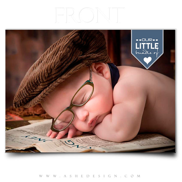 Birth Announcement 5x7 | Simply Baby Nicco front