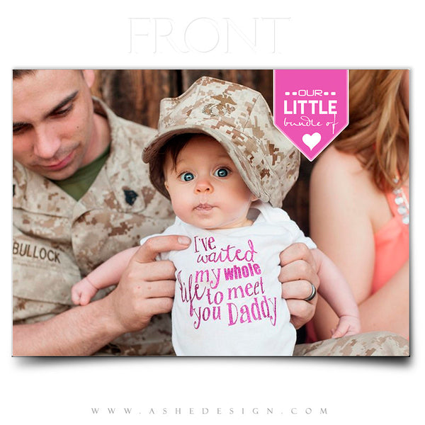 Birth Announcement 5x7 | Simply Baby Olivia front