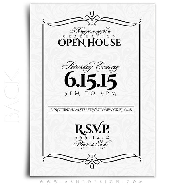 5x7 Flat Graduation Card - A Touch Of Class