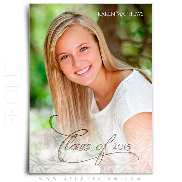 5x7 Flat Graduation Card - A Touch Of Class