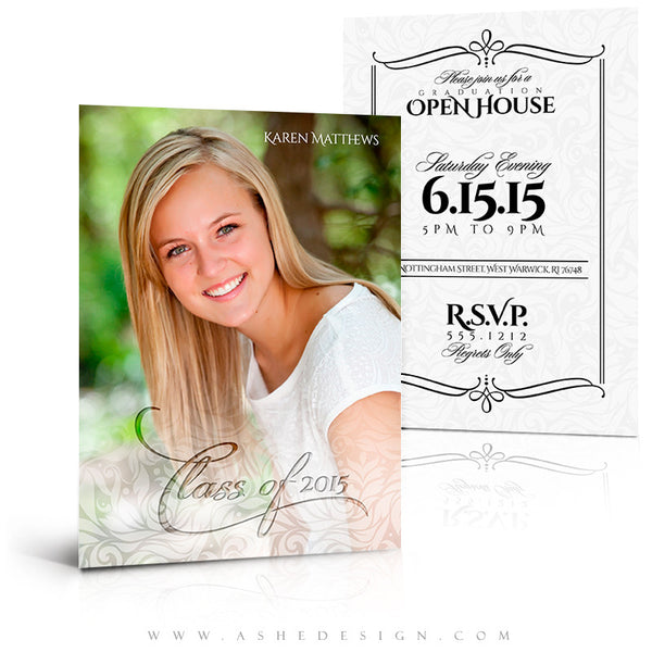 5x7 Flat Graduation Card - A Touch Of Class