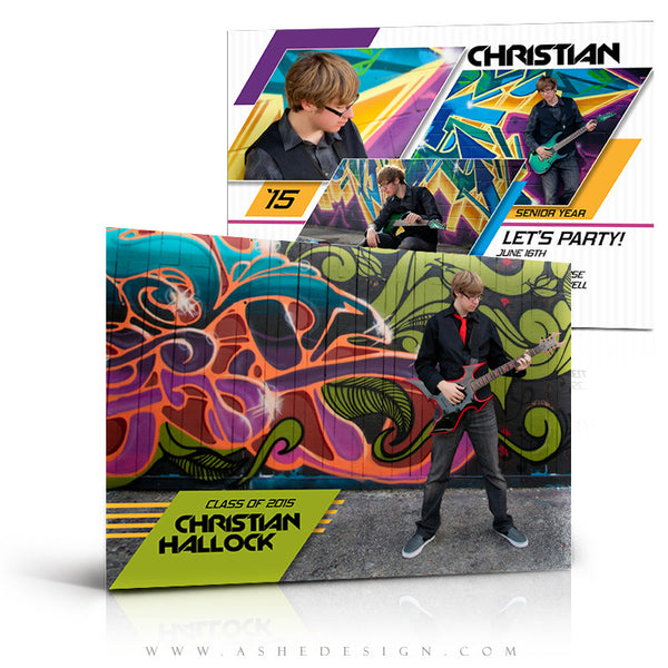 Senior Graduation Card | Geometric Color Slide