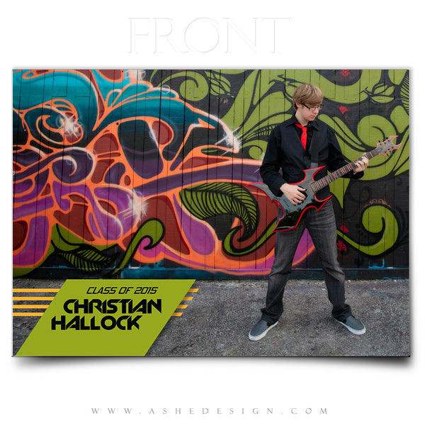 Senior Graduation Card | Geometric Color Slide front