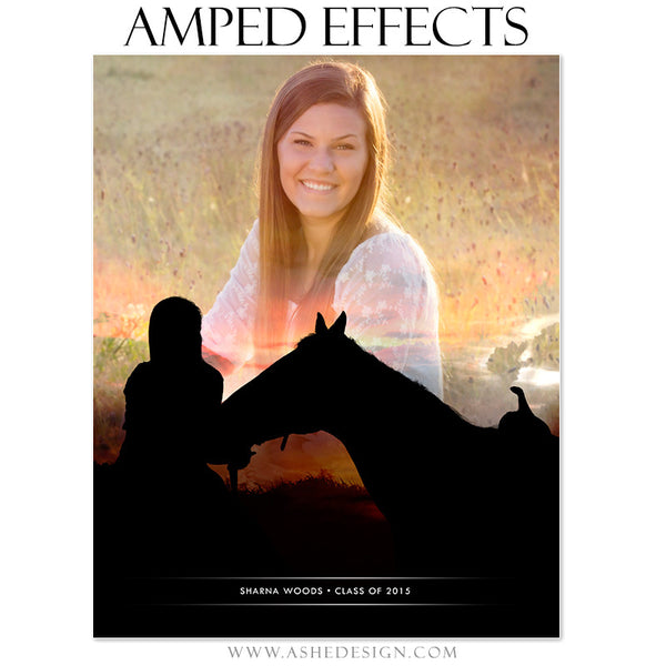 Ashe Design | Amped Effects Templates | Sunset Silhouette senior