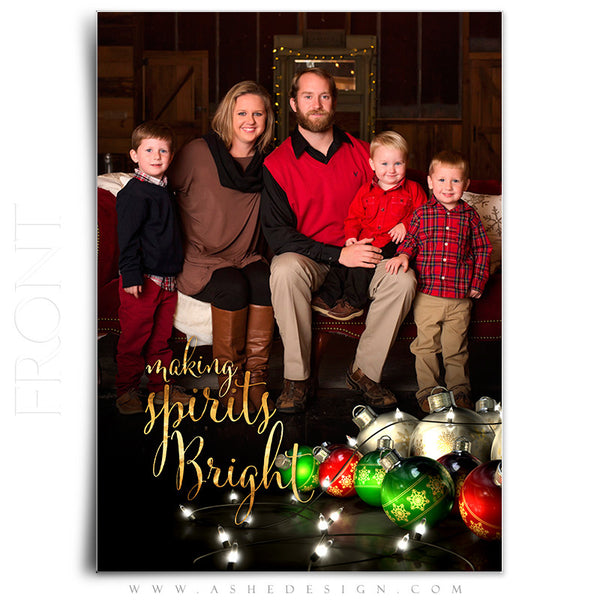 Christmas Card 5x7 Flat | Making Spirits Bright front
