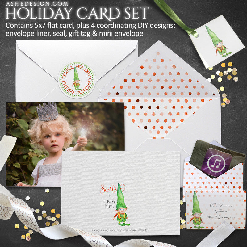 Watercolor Holiday Card Set | Santa, I Know Him