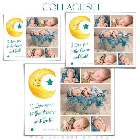 Ashe Design | Photoshop Templates | Collage Set | To The Moon