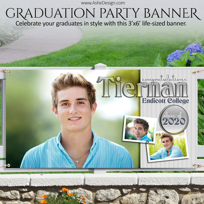 Ashe Design | Photoshop Template | Grad Party Photo Banner | 3'x6' Horizontal | Hot Shots