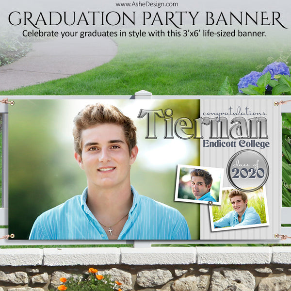 Ashe Design Photoshop Template Grad Party Photo Banner 3x6 Horizontal Hot Shots