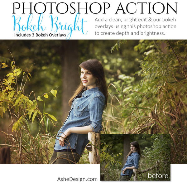 Photoshop Action - Overlays | Bokeh Bright 2