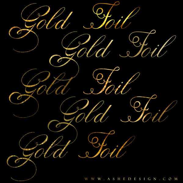 Ashe Design | Photoshop Layer Styles | Gold Foil