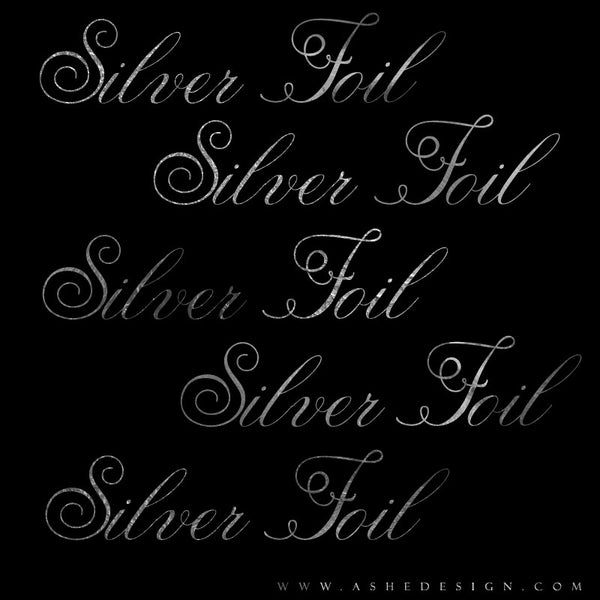 Ashe Design | Photoshop Layer Styles | Silver Foil