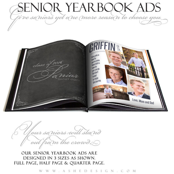 Ashe Design | Senior Yearbook Ad | Photoshop Templates | The Journey