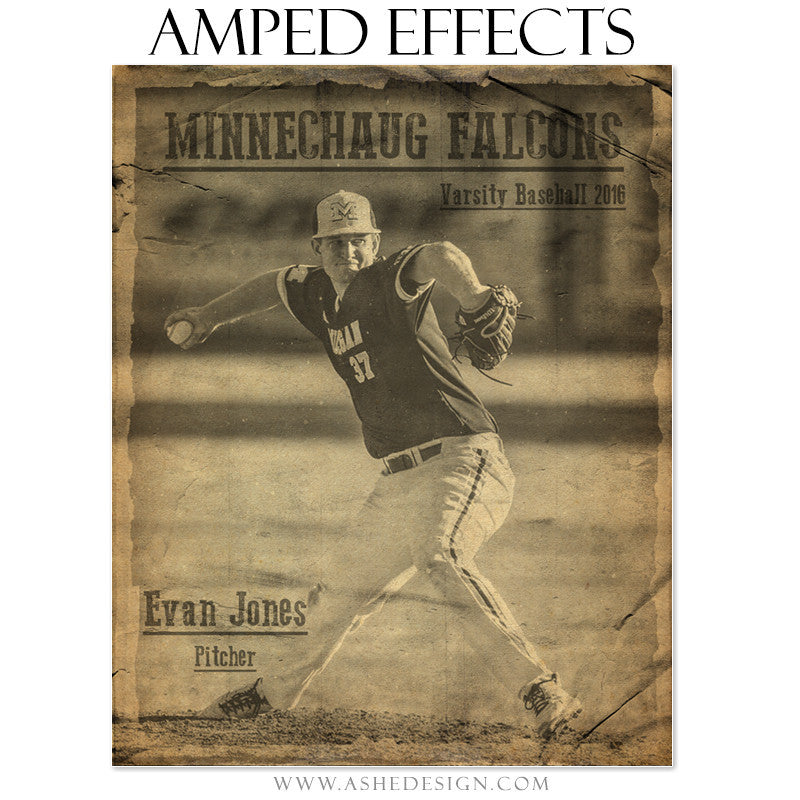 Ashe Design | Sports Poster | Photoshop Templates | 8x10 | 16x20