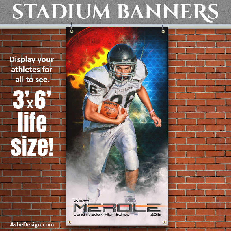 Amped Stadium Banner 3'x6' | Winning Streak Football