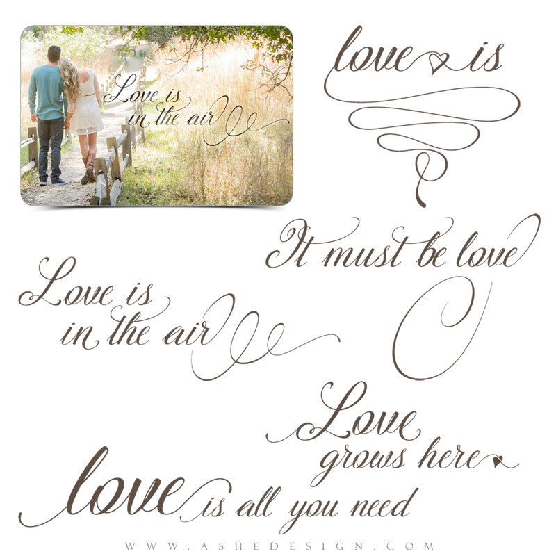 Ashe Design | Word Art Overlays | Love Is