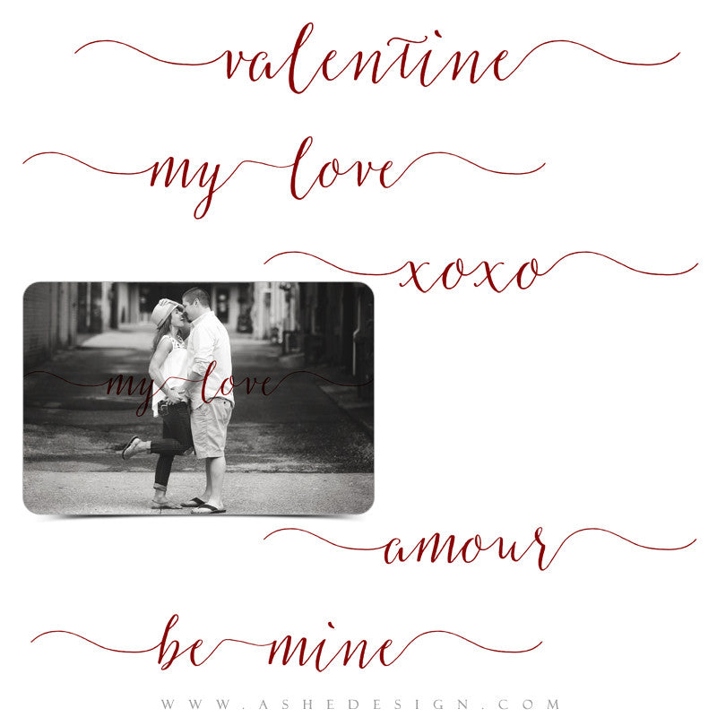 Ashe Design | Word Art Overlays | Amour