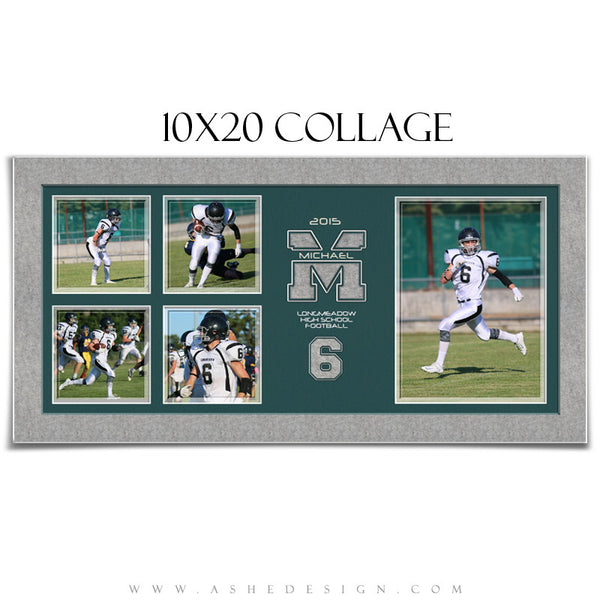 Sports Collage 10x20 | Varsity Letter Felt