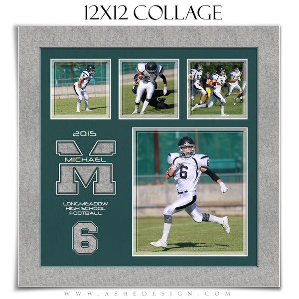 Sports Collage 12x12 | Varsity Letter Felt