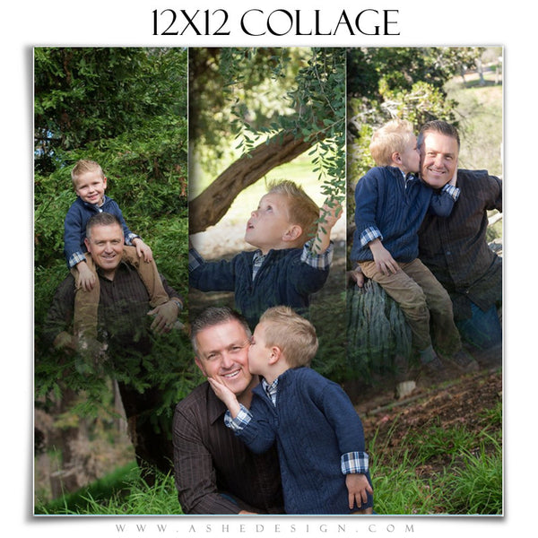 Amped Family Collage 12x12| Faded Triptych