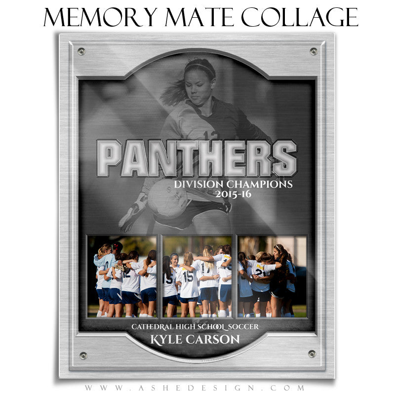 Sports Memory Mates 8x10 | On Display Triptych vt soccer