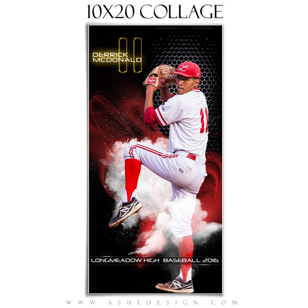 Ashe Design | Amped Sports Collage | 10x20 | Screen Play