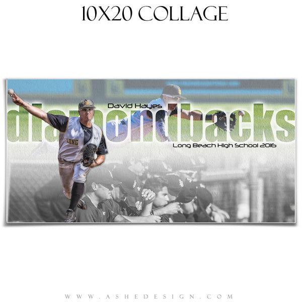 Ashe Design | Amped Sports Collage | 10x20 | Between The Lines