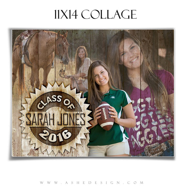 Ashe Design | Amped Senior Collage | 11x14 | Branded