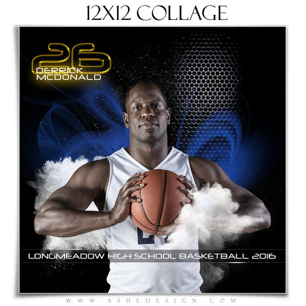 Ashe Design | Amped Sports Collage | 12x12 | Screen Play