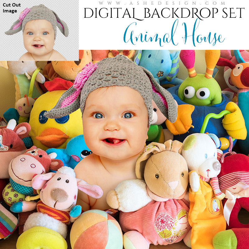Ashe Design | Digital Backdrop Set | Animal House