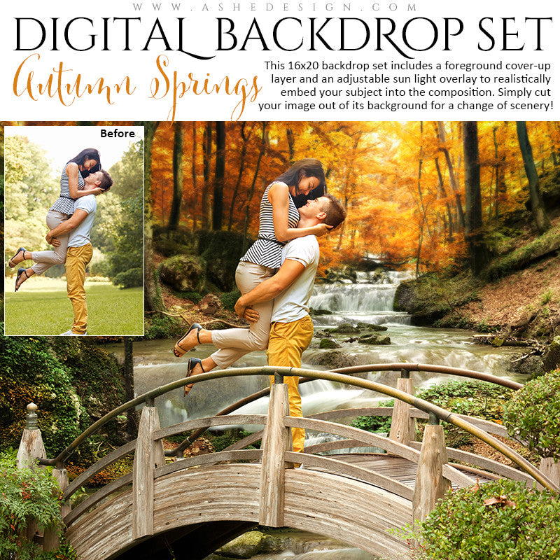 Ashe Design | Digital Backdrop Set | Autumn Springs