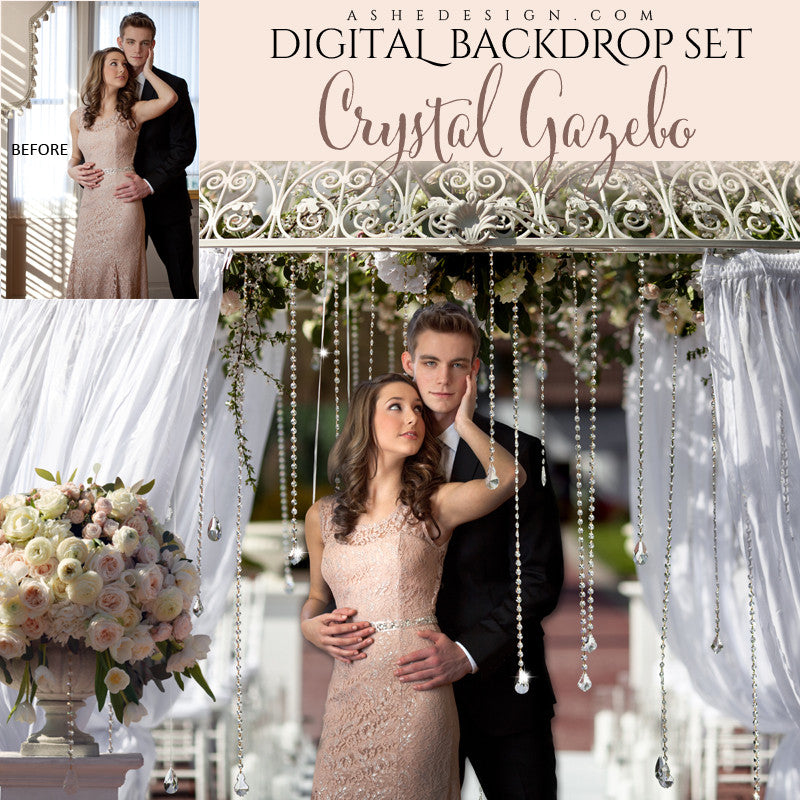 Ashe Design | Digital Backdrop Set | Crystal Gazebo