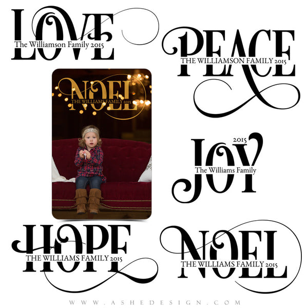 Customizable Christmas Word Art for Photoshop | Across The Miles