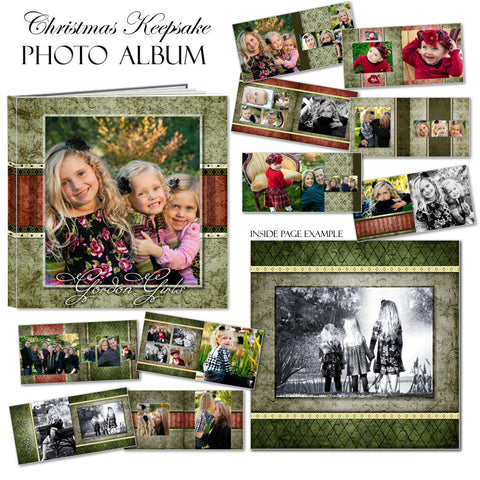 Ashe Design | Photo Book Template 10x10 | Christmas Keepsake