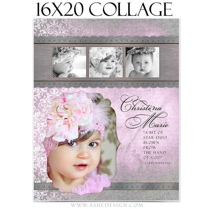 Baby Girl Collage 16x20 | Christina