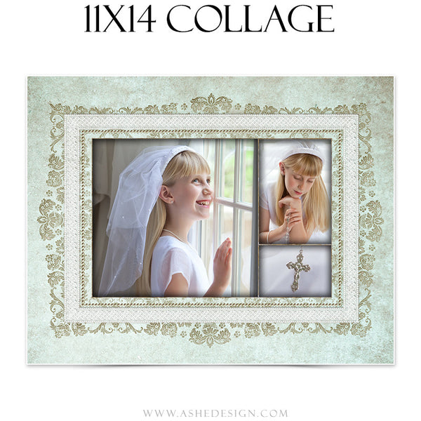 Family Collage 11x14 | Tiffany Damask