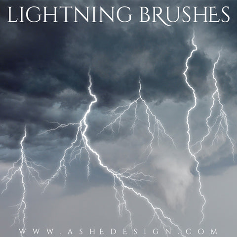 Ashe Design | Photoshop Brush Set | Lightning