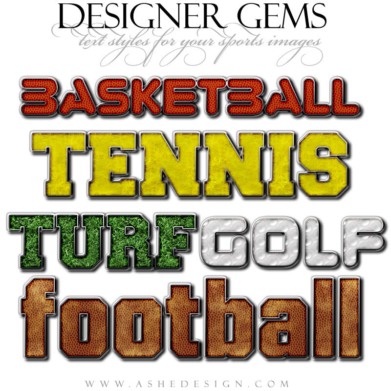 Ashe Design | Sports Styles | Designer Gems set