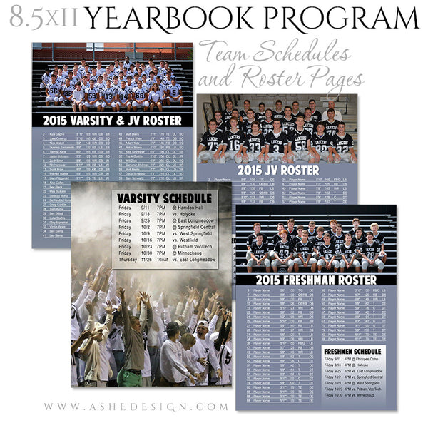 Yearbook Program 8.5x11 Soft Cover | Essential Sports team rosters