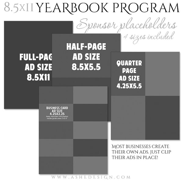 Yearbook Program 8.5x11 Soft Cover | Essential Sports blank ads