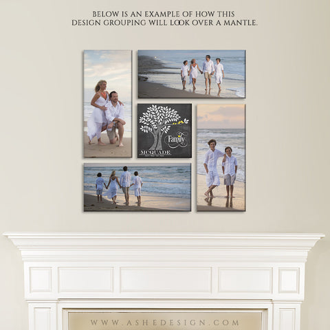 Wall Groupings Photography Templates | Family Tree Pinwheel