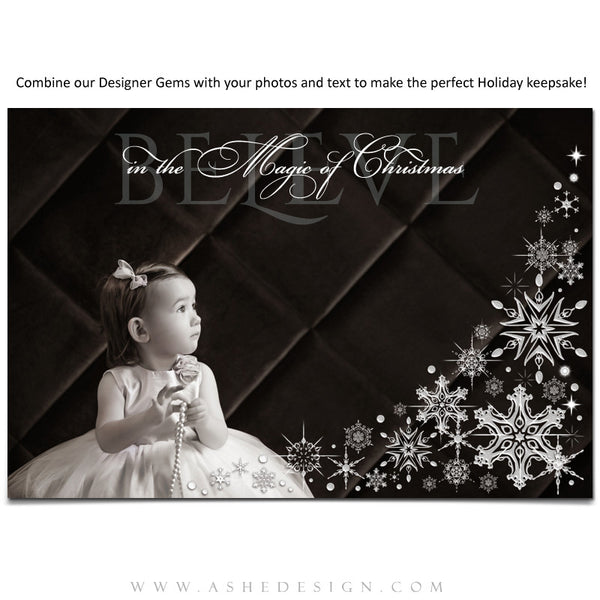 Designer Gems - Sparkling Snowflake Clusters