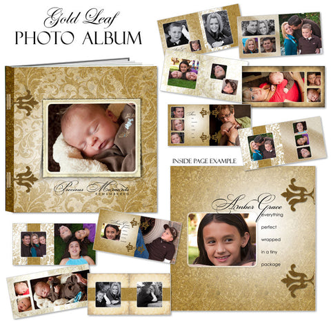 Ashe Design | Photo Book Template 10x10 | GoldLeaf