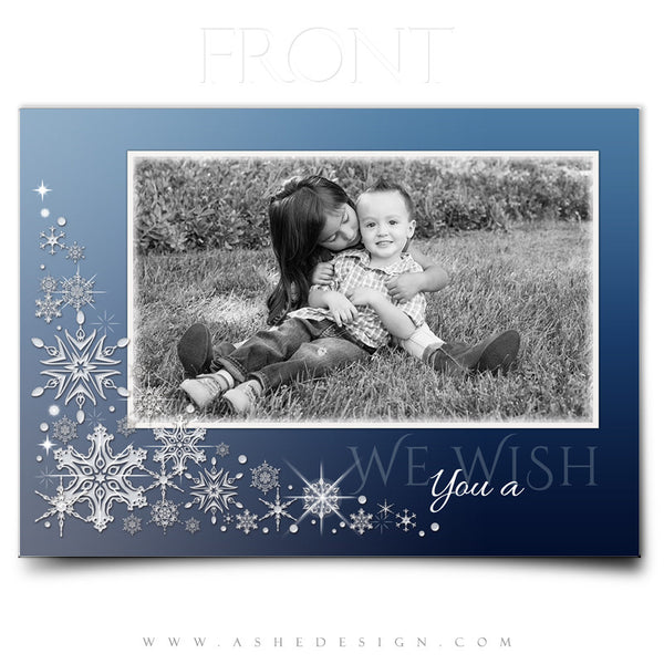 5x7 Flat Christmas Card - Let It Snow