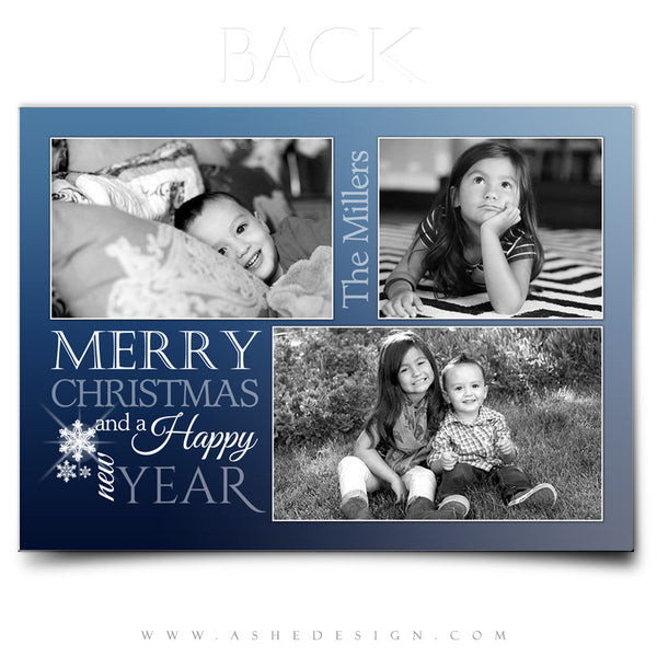5x7 Flat Christmas Card - Let It Snow