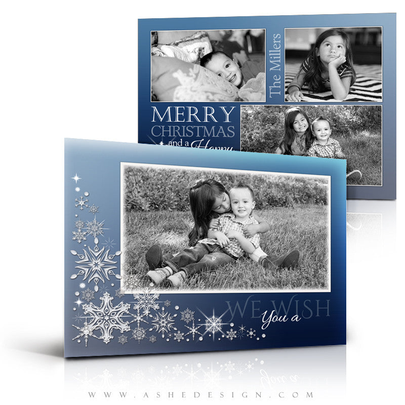 5x7 Flat Christmas Card - Let It Snow