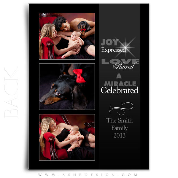 Holiday Card 5x7 Flat | Sculpting Words back